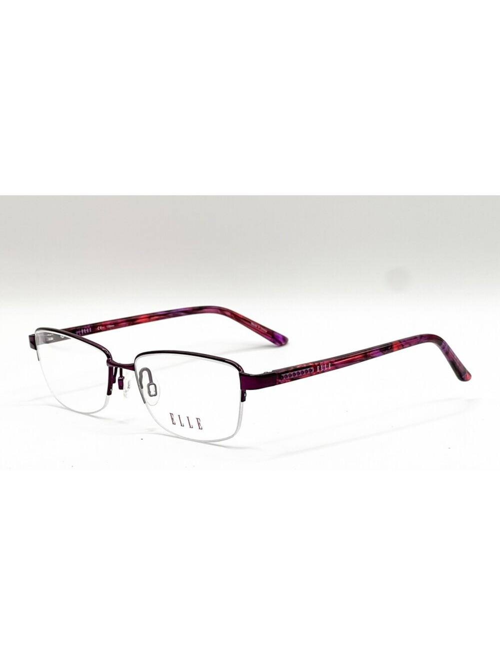 Elle EL13451 PU Purple Rectangle Authentic Eyeglass Frames 53-17-135